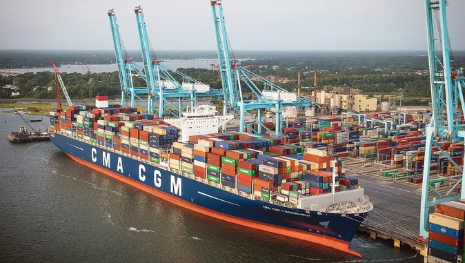 NYC port with CMA ships.png