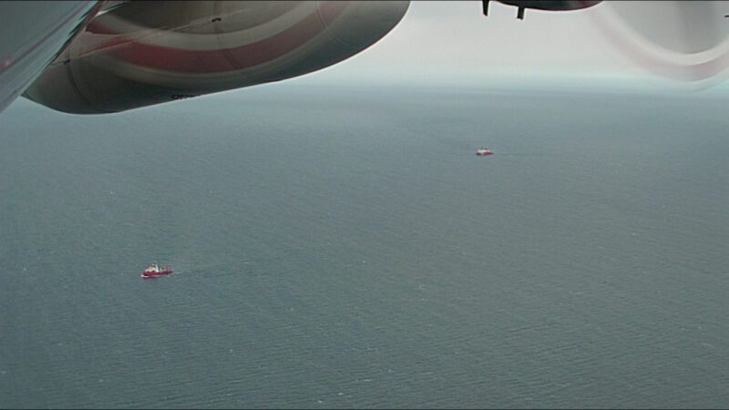 Coast Guard Cutter Healy (WAGB 20) responding to the Liberia-flagged Chinese research ship, Zhong Shan Da Xue Ji Di, over the delineated U.S. Extended Continental Shelf, approximately 230 miles north of Utqiagvik,